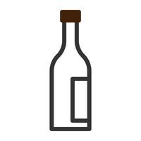 glass wine icon duotone grey brown colour easter symbol illustration. vector