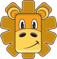 Cute Cartoon Lion - King of the Jungle Character vector