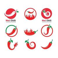 Chili logo icon vector illustration design