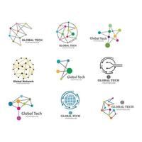 global network logo icon vector illustration design