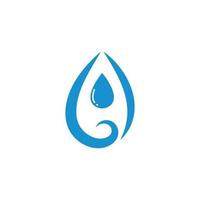 Ilustración de vector de plantilla de logotipo de gota de agua