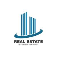 real estate modern city building vector template