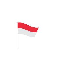 indonesian flag vector icon illustration