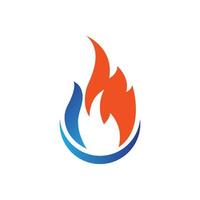 fuego, llama, logotipo, icono, vector, ilustración, diseño vector