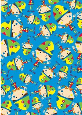 Cute Cartoon Big Top Circus Clown Pattern
