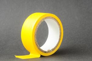 Yellow adhesive tape photo