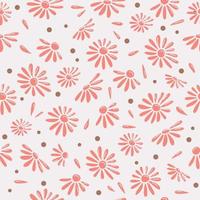 Floral seamless pattern. Flower silhouettes. Botanical background. Summer garden texture. vector