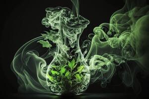 Green smoke. . photo