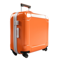 Orange suitcase isolated. png