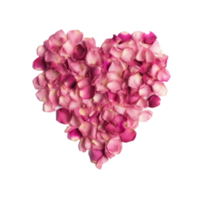 Heart from rose petals. png