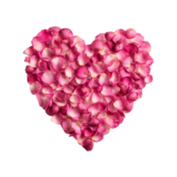 Heart from rose petals. png