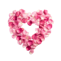 Heart from rose petals. png