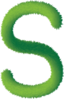 letter S 3d fluffy illustration png