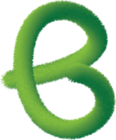 letter b 3d fluffy illustration png