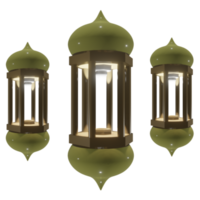 ilustración gráfico de 3d ramadhan linterna bueno para decoración de islámico póster png