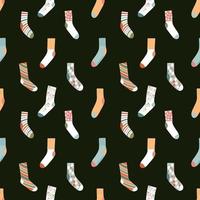 Seamless pattern with colorful socks vector illustration