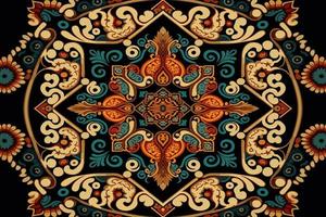 Ethnic ornamental seamless pattern. Abstract traditional folk antique tribal graphic line. Texture textile fabric ethnic patterns vector illustration. Ornate elegant luxury vintage retro style.