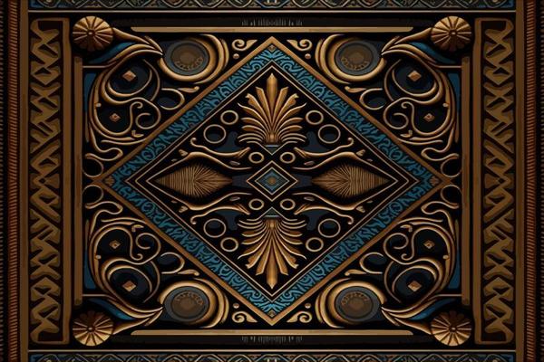 Egyptian geometry pattern old ancient background. Abstract traditional folk antique tribal ethnic graphic line. Ornate elegant luxury vintage retro style. Texture textile fabric ethnic egypt patterns