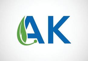 Initial AK Letter logo design, Vector design concept