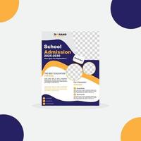 preschool flyer education school university kindergarten admission flyer vector