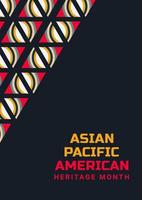 Asian Pacific American Heritage Month. Celebrating the history of Asian America in may. Design for background, poster, banner vector