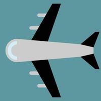 Aeroplane, a top view for plane, transportation means, airlines symbol and tag, black wings, suitable for plane ticket and tourism cards, plane illustration vector, black and grey and blue colors vector
