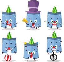 Cartoon character of shorts with various circus shows vector