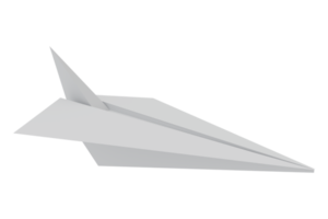 3d illustration of a paper airplane png