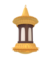 3d illustration of ramadan and eid mubarak lantern png