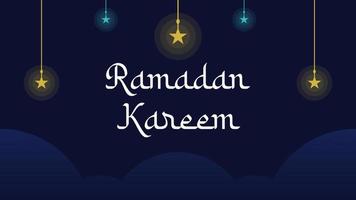 Ramadán Mubarak saludo sencillo vector diseño