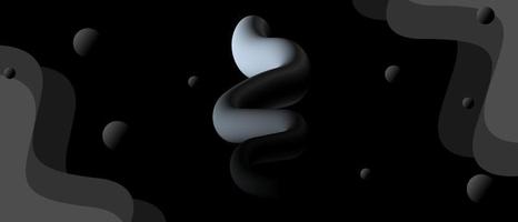 Monochrome Abstract Background Fluid vector