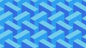 Pattern of 3d optical illusion. Pattern of illusion block. Vector illustration of 3d blue blocks. Geometric illusive for design graphic, background, wallpaper, layout or art