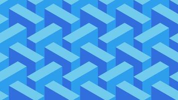 Pattern of 3d optical illusion. Pattern of illusion block. Vector illustration of 3d blue blocks. Geometric illusive for design graphic, background, wallpaper, layout or art