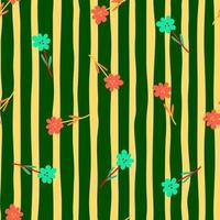 Little flower seamless pattern in naive art style. Decorative floral ornament wallpaper. vector