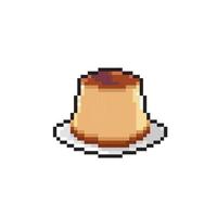 chocolate pudding in pixel art style vector