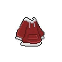 red hoodie jacket in pixel art style vector