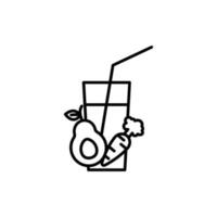 juice icon. outline icon vector