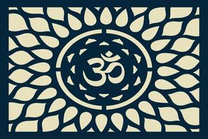 OM design concept for Temples, Houses and for interior works etc. vector