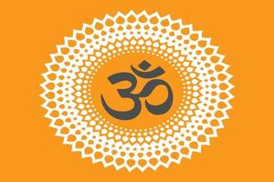 OM design concept for Temples, Houses and for interior works etc. vector