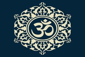 OM design concept for Temples, Houses and for interior works etc. vector