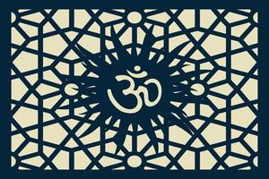 OM design concept for Temples, Houses and for interior works etc. vector