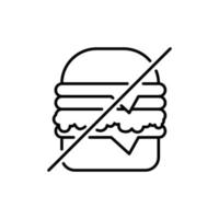 diet icon. outline icon vector