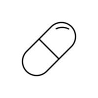 capsule icon. outline icon vector