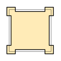 rectángulo lujo marco elemento png