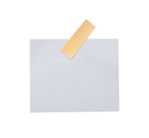 blank note paper with tape isolated png