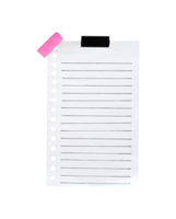 blank white paper note with tape png