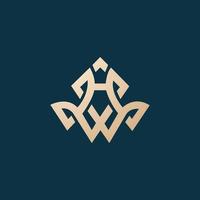 Luxury and modern W letter logo design vector