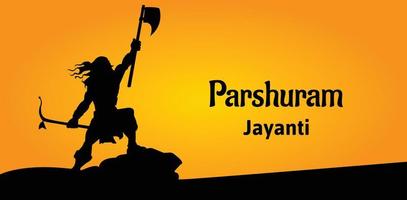 Parshuram jayanti lord parasurama indian hindu festival celebration vector illustrations