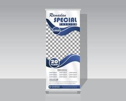 Fast Food Roll Up Banner Template vector