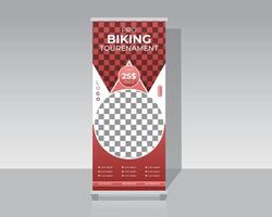 Modern Sports Roll Up Banner Template vector